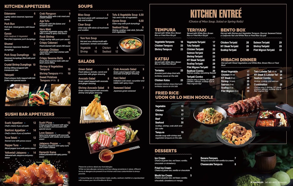 Menu Mino Japanese Restaurant & Sushi Bar-1