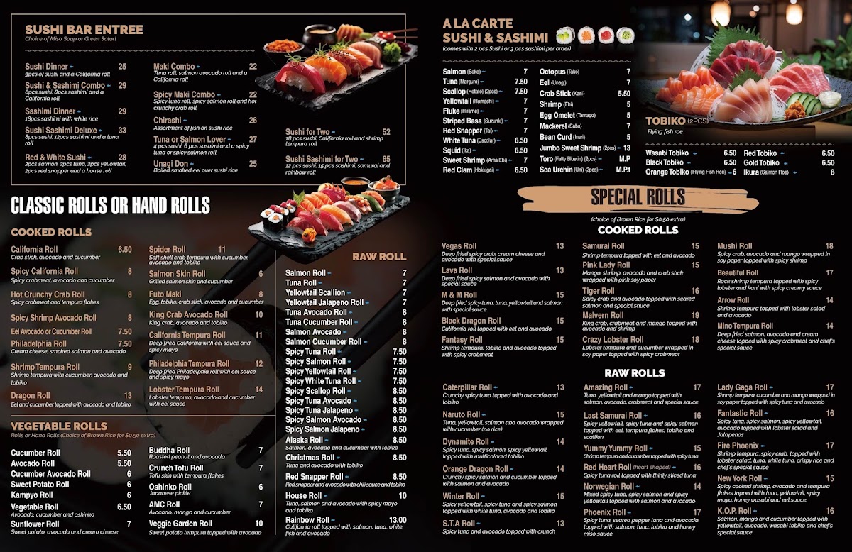 Menu Mino Japanese Restaurant & Sushi Bar-2
