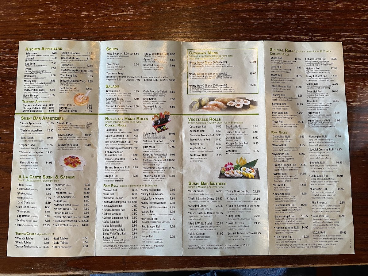 Menu Mino Japanese Restaurant & Sushi Bar-8